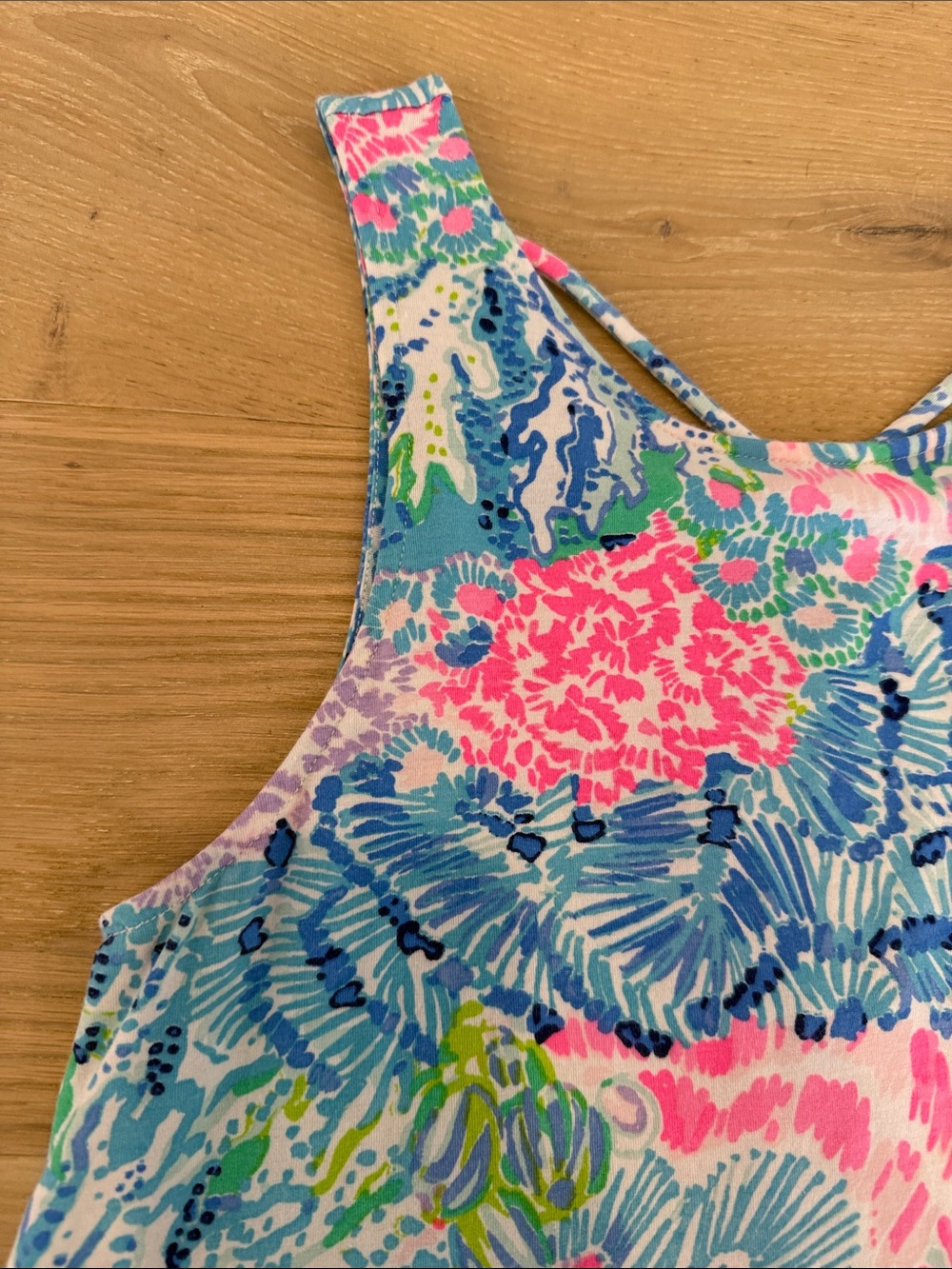 Lilly Pulitzer Vibrant Coral Reef Women’s Tank Top - Blue, Pink, Green size s - Picture 2 of 15
